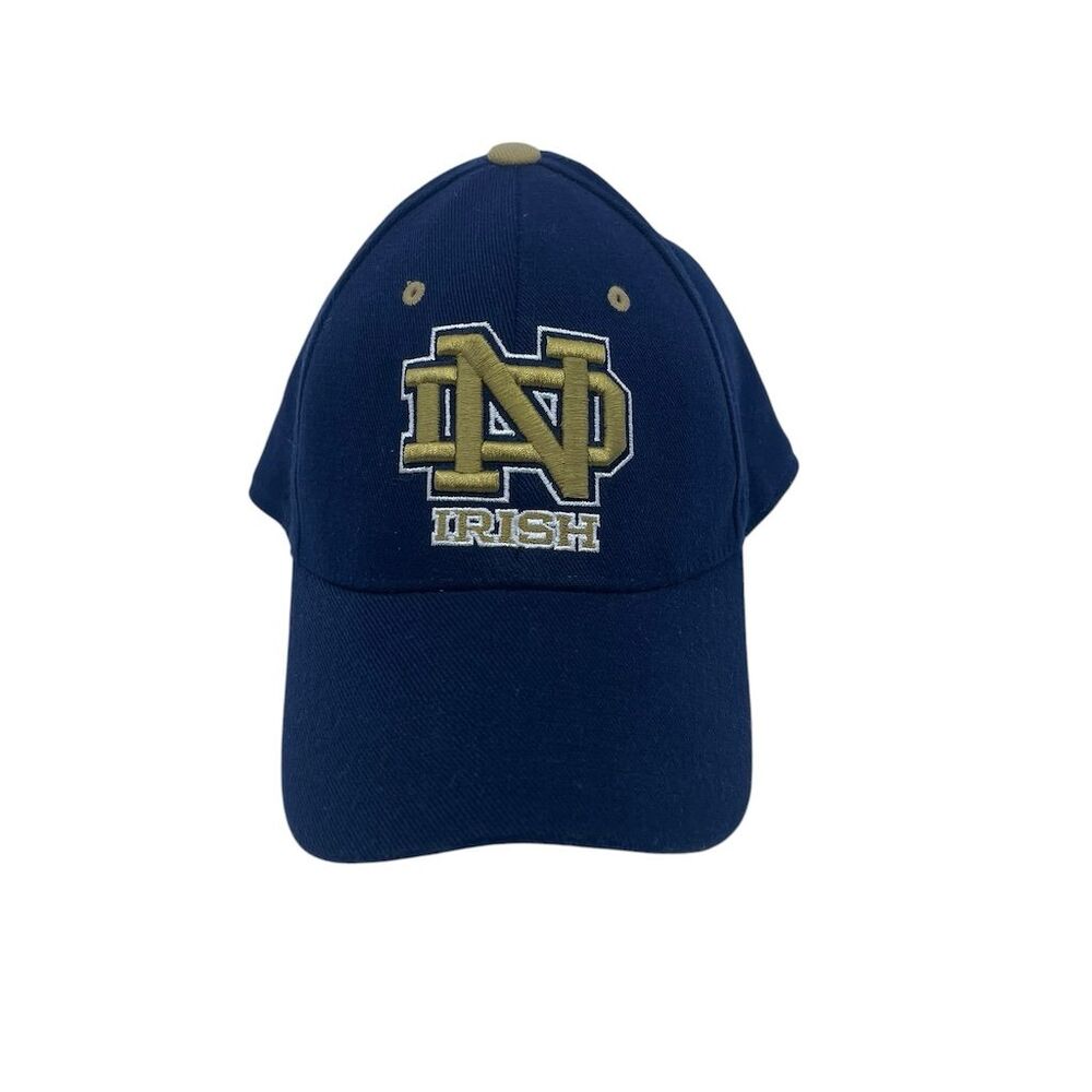 Vintage Notre Dame Fighting Irish Fitted Cap Navy/Gold Hat Unisex